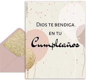 Tarjeta 3D de Cumpleaos gratis. Dios te bendiga