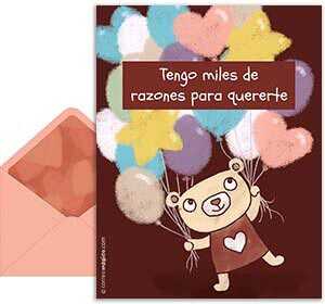 Tarjeta 3D de Cumpleaos gratis. Miles de razones