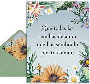Tarjeta 3D de Cumpleaos gratis. Semillas de amor