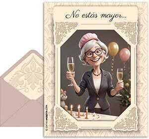 Tarjeta 3D de Cumpleaos gratis. Vintage