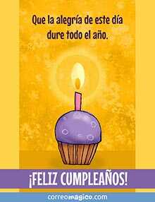 Tarjeta de Cumpleaos gratis. La alegra de este da
