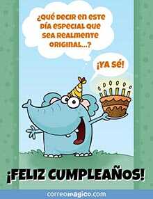 Tarjeta de Cumpleaos gratis. Qu original