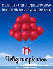 Tarjeta de Cumpleaos gratis. Con mis mejores deseos