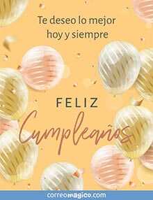 Tarjeta de Cumpleaos gratis. Mis mejores deseos