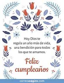 Tarjeta de Cumpleaos gratis. Eres nuestra bendicin