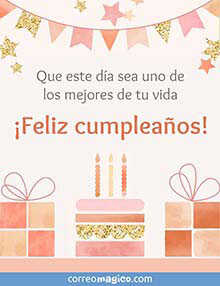 Tarjeta de Cumpleaos gratis. Un gran da