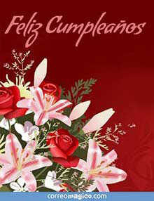 Tarjeta de Cumpleaos gratis. Hoy quiero desearte felicidad