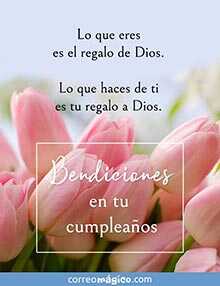 Tarjeta de Cumpleaos gratis. Regalo divino