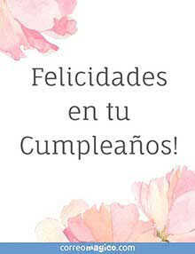 Tarjeta de Cumpleaos gratis. Felicidades en tu cumpleaos