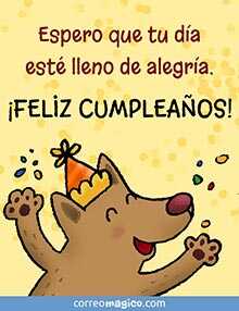 Tarjeta de Cumpleaos gratis. Alegra