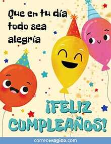 Tarjeta de Cumpleaos gratis. Mucha alegra