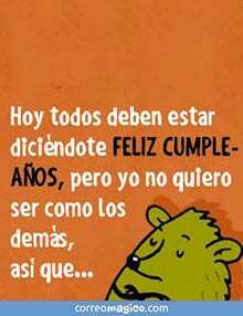 Tarjeta de Cumpleaos gratis. Lindo da