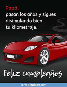 Pap: pasan los aos y sigues disimulando bien tu kilometraje. <BR>Feliz cumpleaos