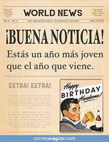 Tarjeta de Cumpleaos gratis. Buena noticia