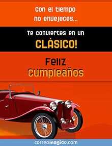 Tarjeta de Cumpleaos gratis. Te conviertes en un clsico