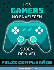 Tarjeta de Cumpleaos gratis. Para gamers