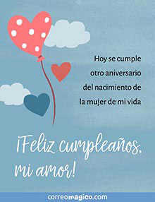 Hoy se cumple otro aniversario del nacimiento de la mujer de mi vida. <BR>Feliz cumpleaos, mi amor!