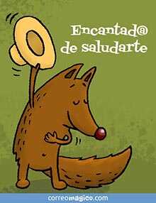 Tarjeta de  gratis. Encantad@ de saludarte
