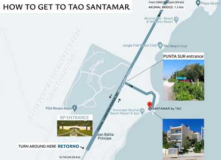 How to get to TAO SANTAMAR